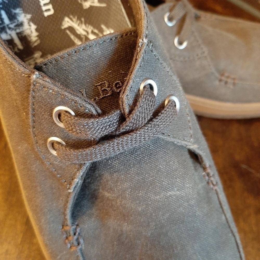 LL Bean Campside 2 Eye Canvas Sneakers Men's 11 Brown Boat Shoes Casual Gorpcore - Picture 6 of 8